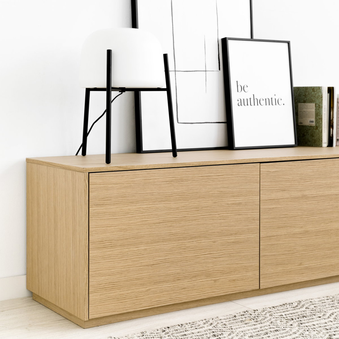 Mueble TV 2P/2H 180 Roble Natural Palille - Compra Online