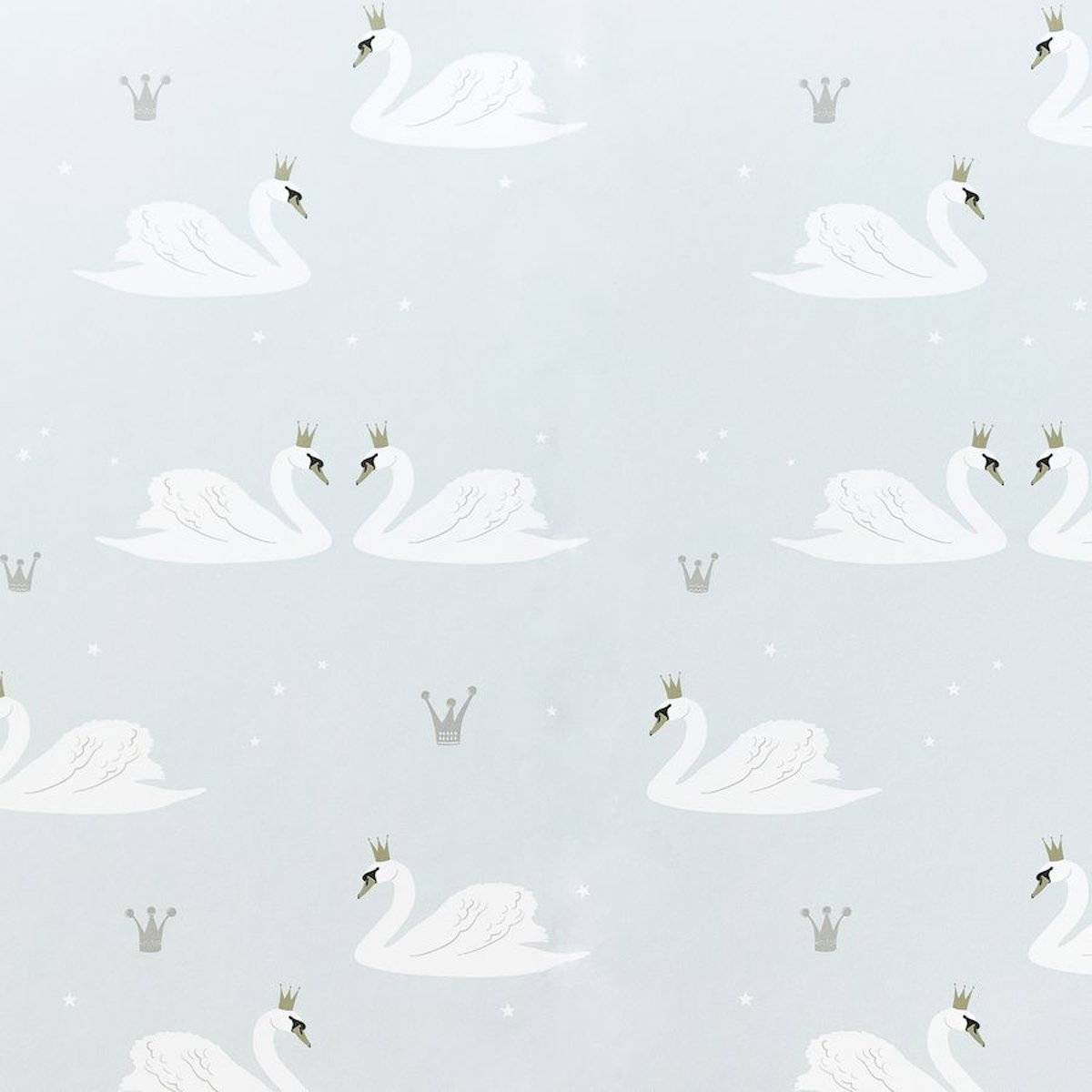 Swans wallpaper menta