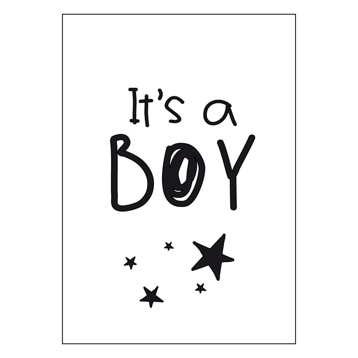 poster A4 It's a boy